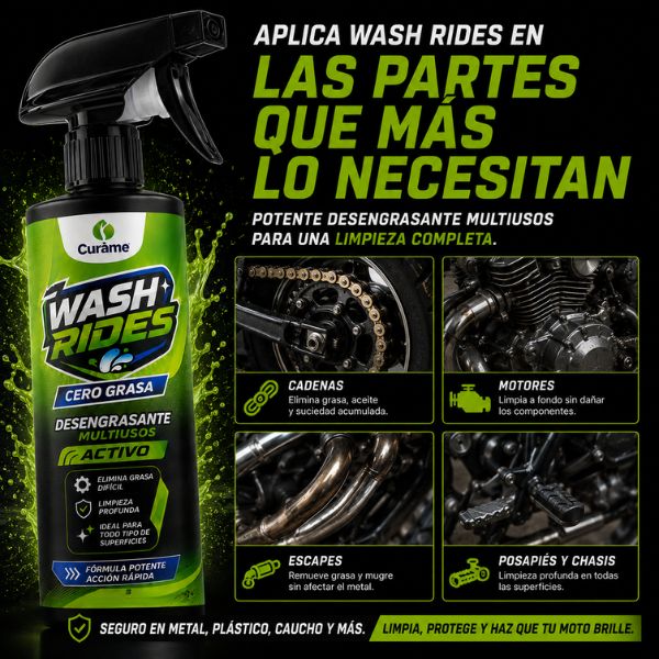Curàme WASH RIDES cero grasa - desengrasante profesional