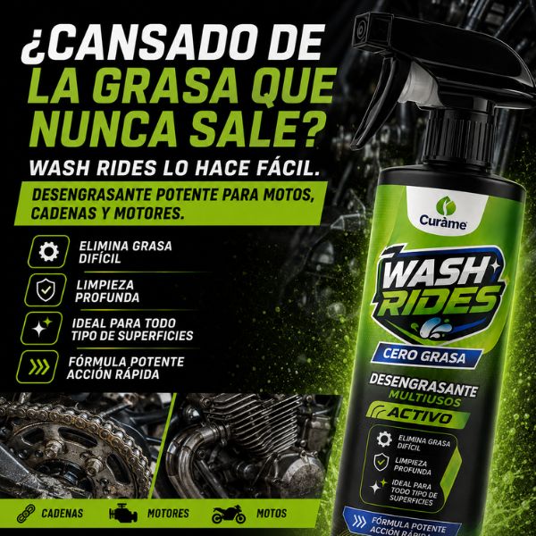 Curàme WASH RIDES cero grasa - desengrasante profesional